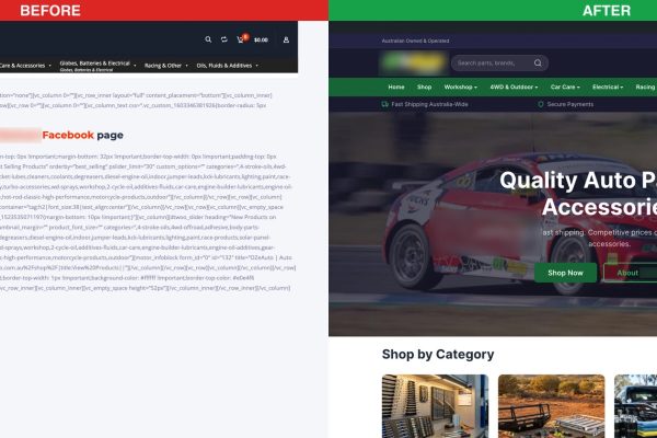 Hacked WooCommerce Store Rebuild website screenshot