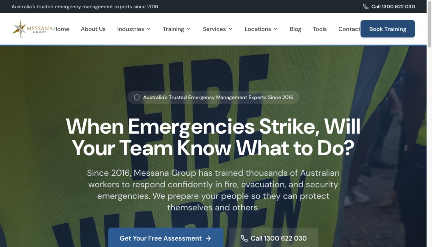 Messana Group website screenshot