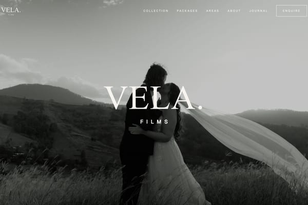 Vela Films - Wedding Films and Photography website